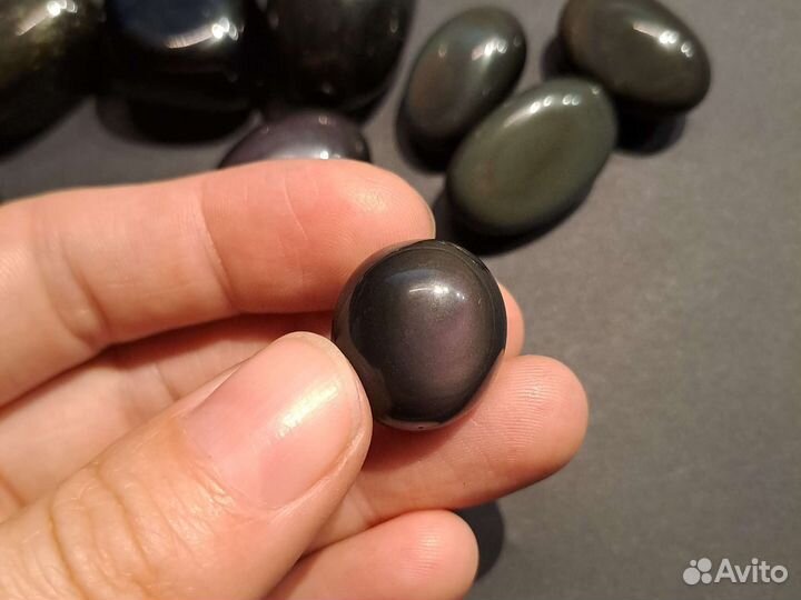 Обсидиан золотистый, чёрный, радужный