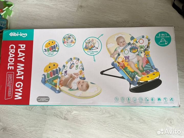 Шезлонг\коврик детский с музыкой