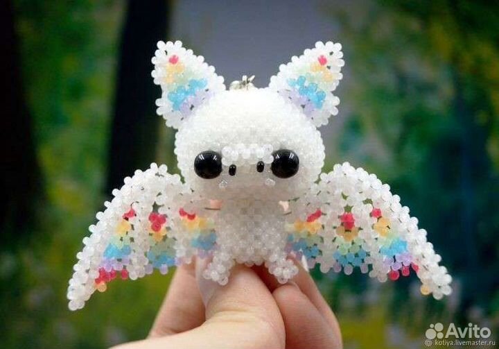 Амигуруми из бисера летучая мышь