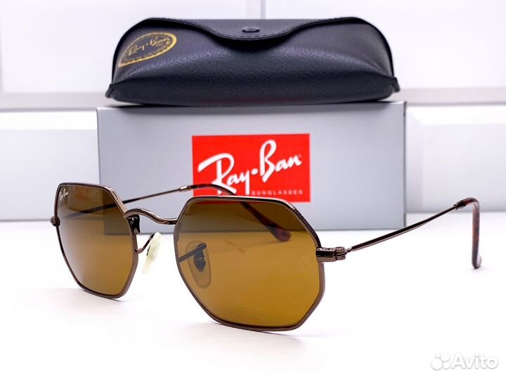 Очки Ray Ban 3556 N Octagonal Коричневые