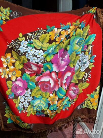 Платок натуральный шелк СССР