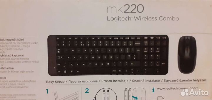 Беспроводная клавиатура и мышь logitech mk220