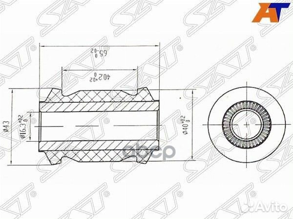 Сайлентблок FR переднего нижнего рычага toyota