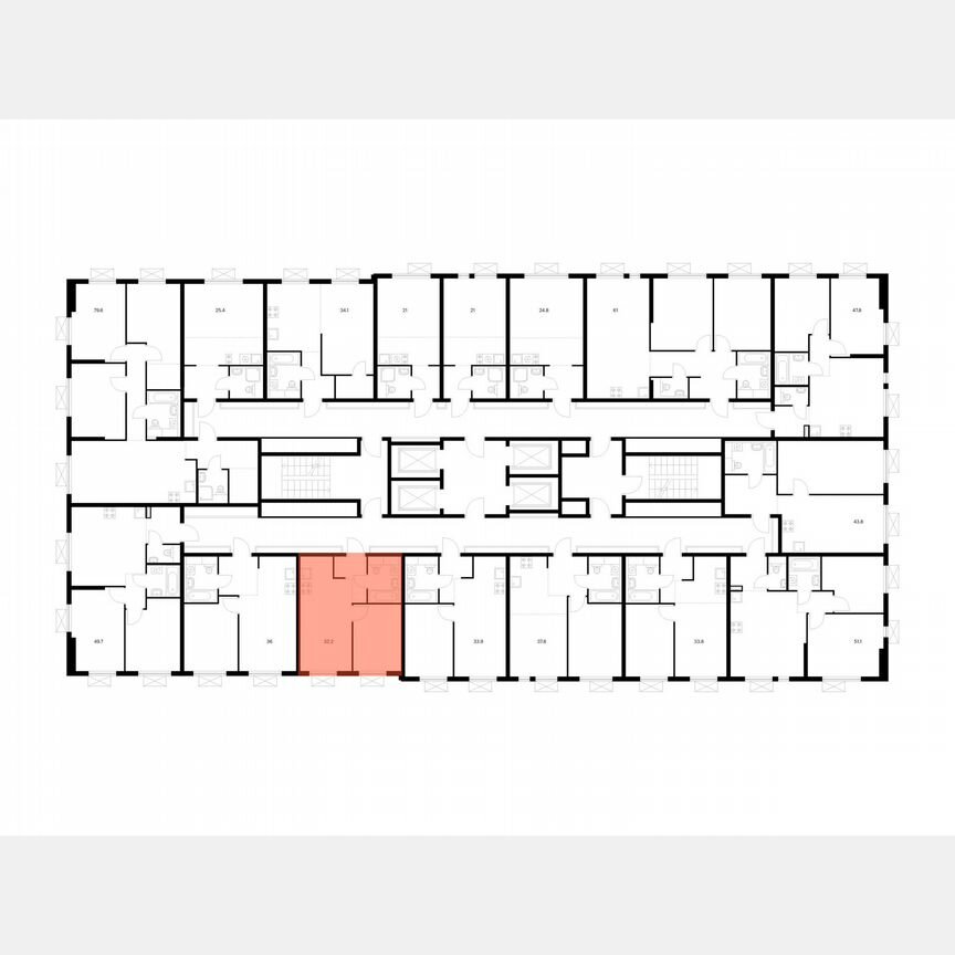 1-к. квартира, 32,2 м², 8/24 эт.