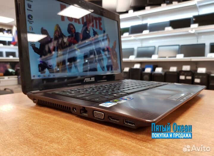 Ноутбук Asus 14, Pentium B950, SSD, GeForce 1Gb