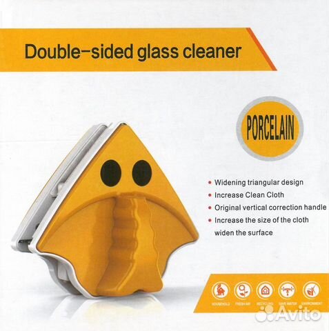 Магнитная щетка для мытья окон с двух сторон