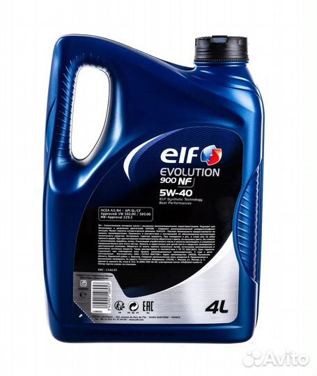 Моторное масло ELF evolution 900 NF 5W40 4L 213909