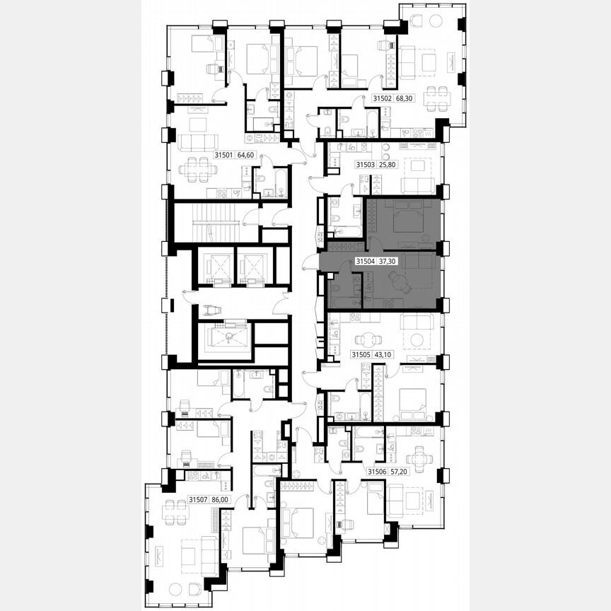 1-к. квартира, 37,3 м², 15/28 эт.