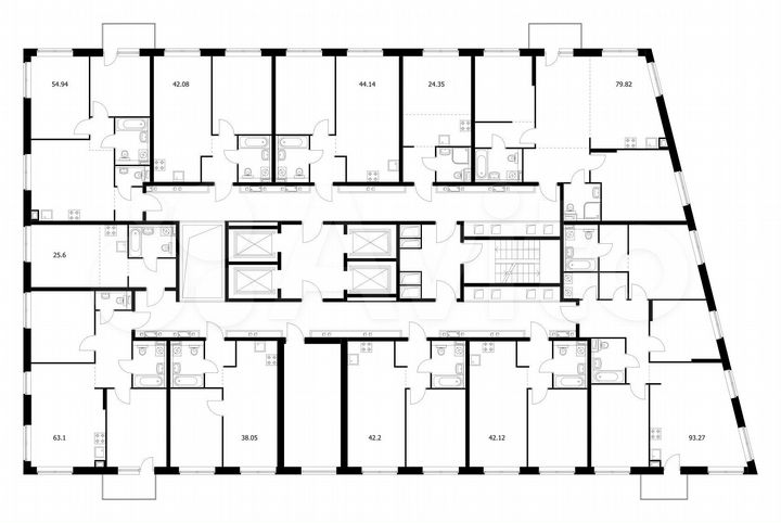 1-к. квартира, 42,1 м², 4/21 эт.