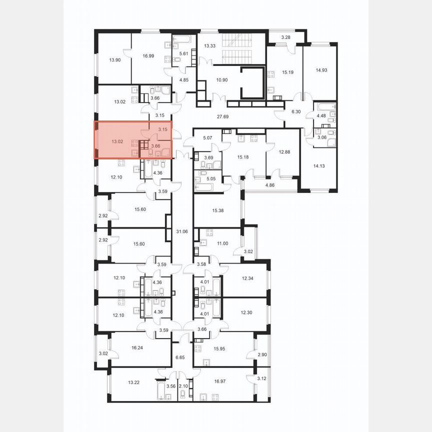 Квартира-студия, 19,8 м², 9/9 эт.