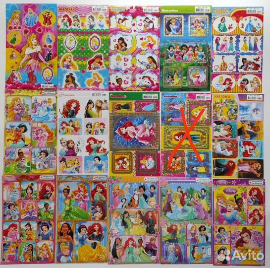 Наклейки Принцессы Диснея