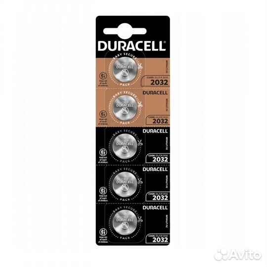 Батарейка Duracell 2032, в упаковке: 5 шт