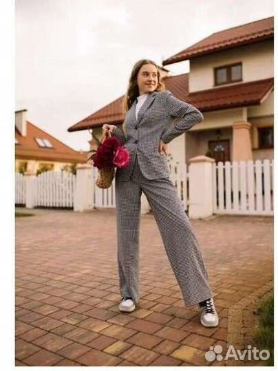 Школьный костюм с брюками подростковый