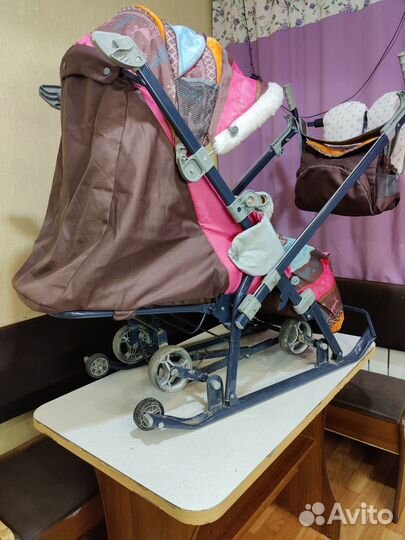 Санки-коляска Nika Ника детям 7-3 нд скандинавский