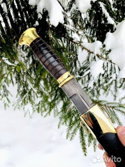 Нож Казачий Пластунский Черный граб