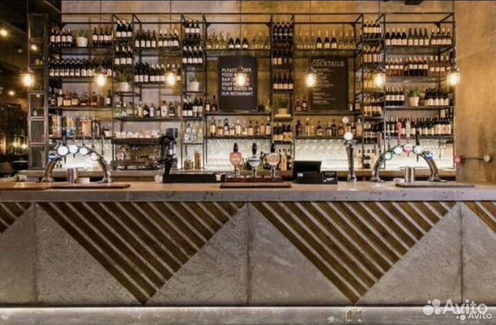 Барная стойка с полками, стойки для кофейни