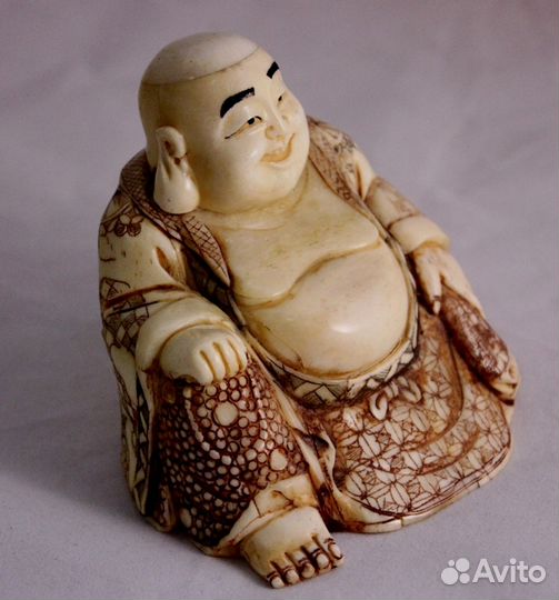 Статуэтка Будда Хотэй - Окимоно из Кости ru* 20 -3