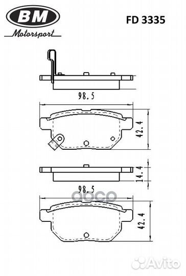 Колодки тормозные FD3335 BM-Motorsport