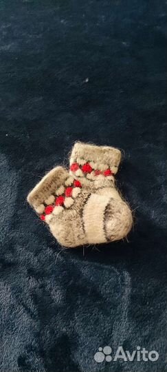 Носки шерстяные вязаные для новорожденных