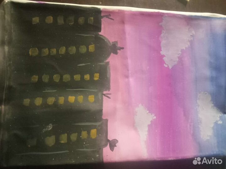 Закат в городе