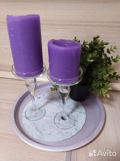 Стеклянные подсвечники