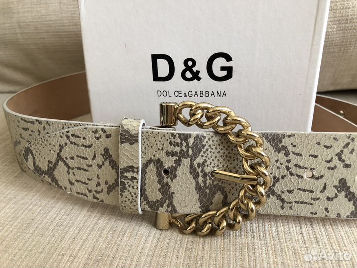 Новый кожаный ремень Dolce&Gabbana оригинал