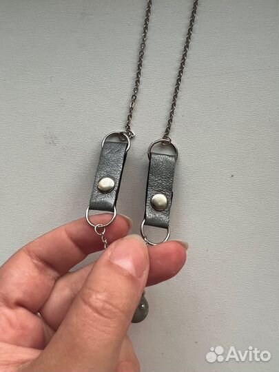 Колье Skazki O с кожаными элементами