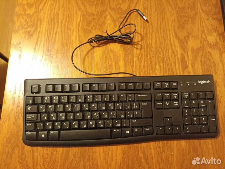 Клавиатура Logitech K120, проводная, черная Новая