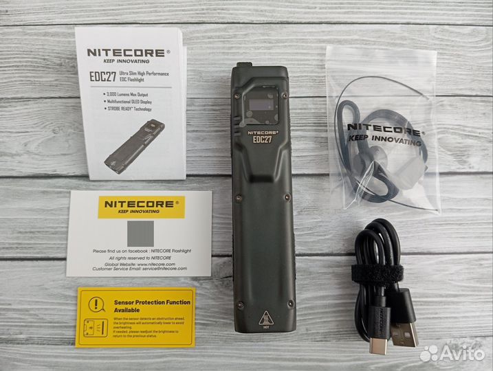 Тактический фонарь Nitecore EDC27 3000 люмен