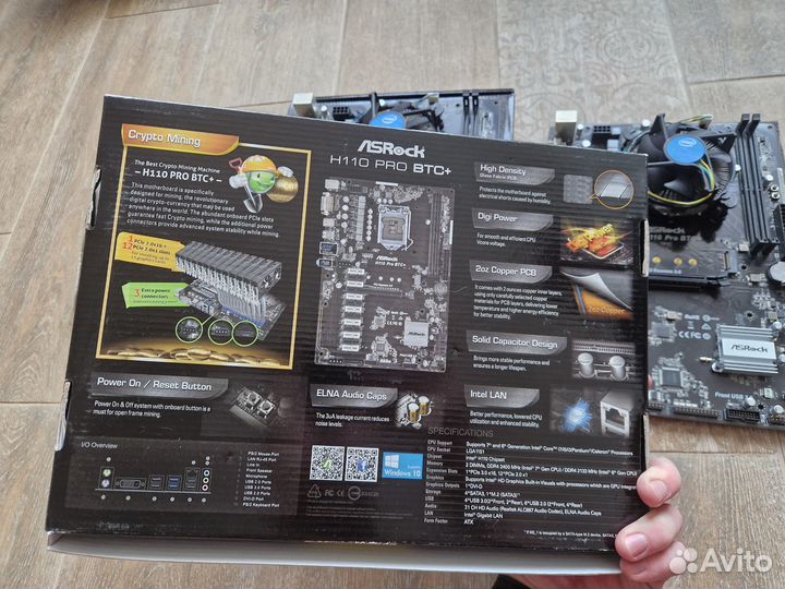 Материнская плата ASRock H110 Pro BTC+