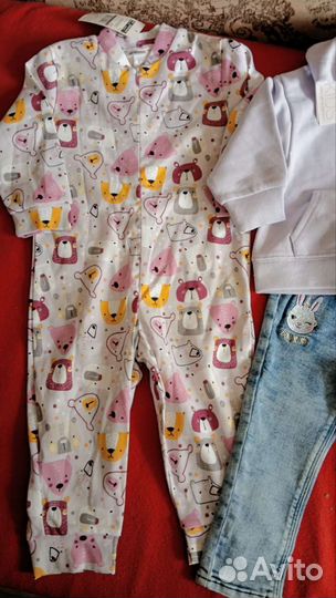 Пакет новых вещей на девочку 80-86 см