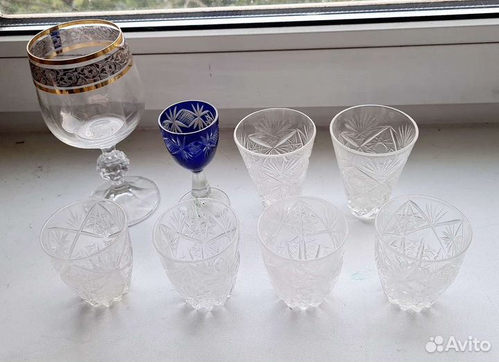 Хрустальные стопки, бокалы СССР