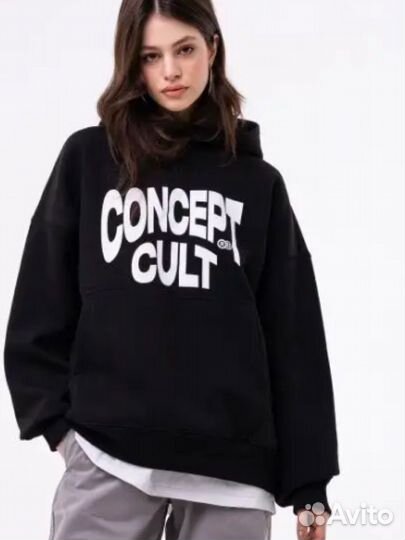 Худи с принтом y2k оверсайз