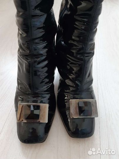 Сапоги на 39. Зима. Лак