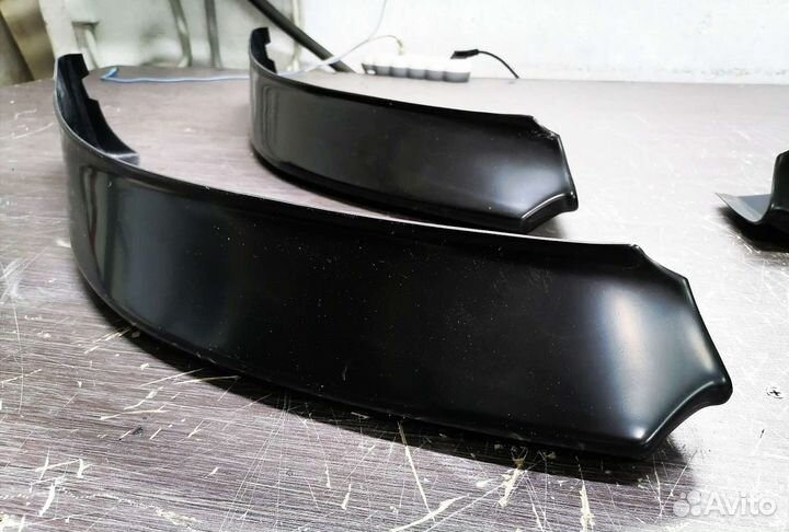 Клыки переднего бампера Лансер 10 рестайлинг