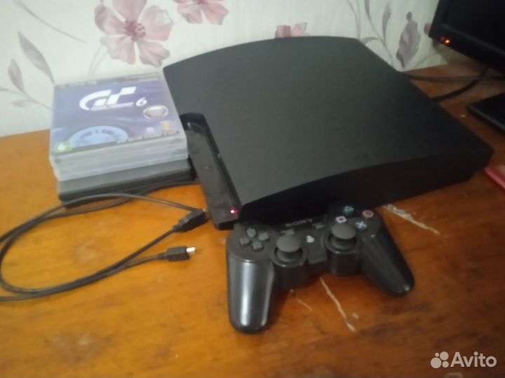 Игровая приставка ps3 прошитая slim +4 диска