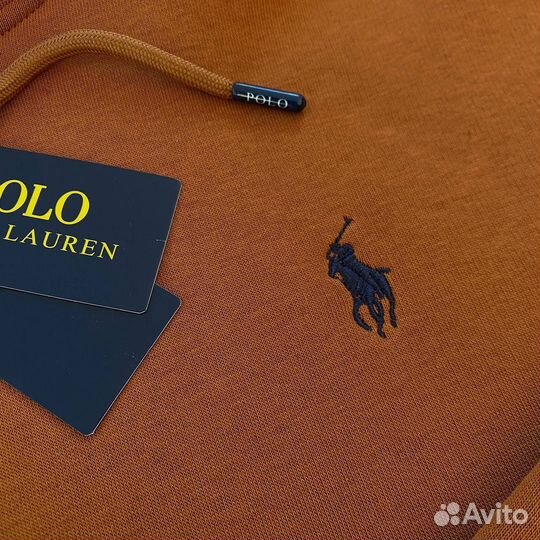 Толстовка Polo ralph lauren с начесом коричневая