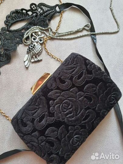 Клатч вечерний бархатный под реставрацию