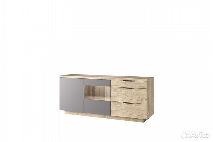 Bryce, Тумба 1V1D3S. Цвет дуб каньон / силк шитаке