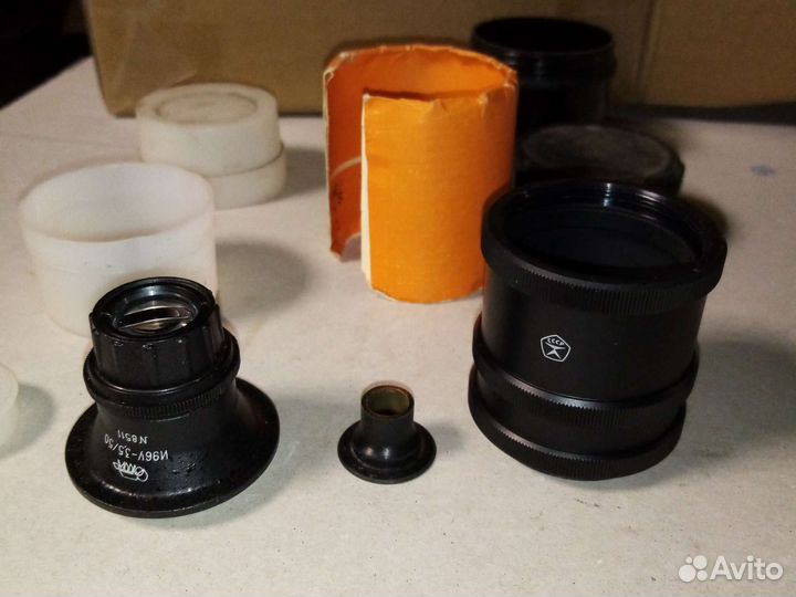 Линза для фотоувеличителя новая и кольца