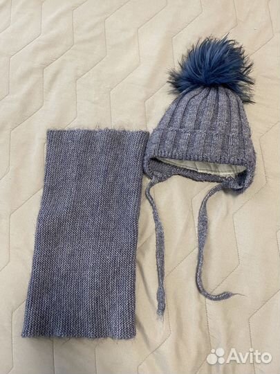 Комплект шапка и шарф детский