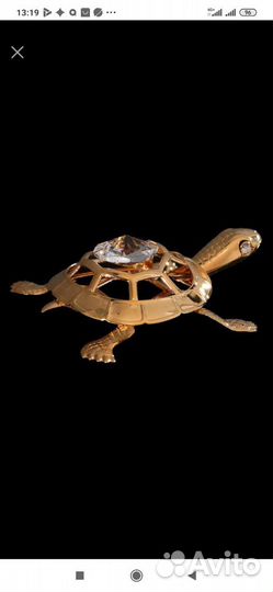 Черепаха с кристаллами Сваровски