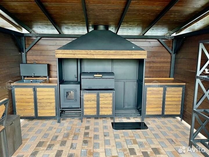 Мангал с крышей Беседка Коплекс