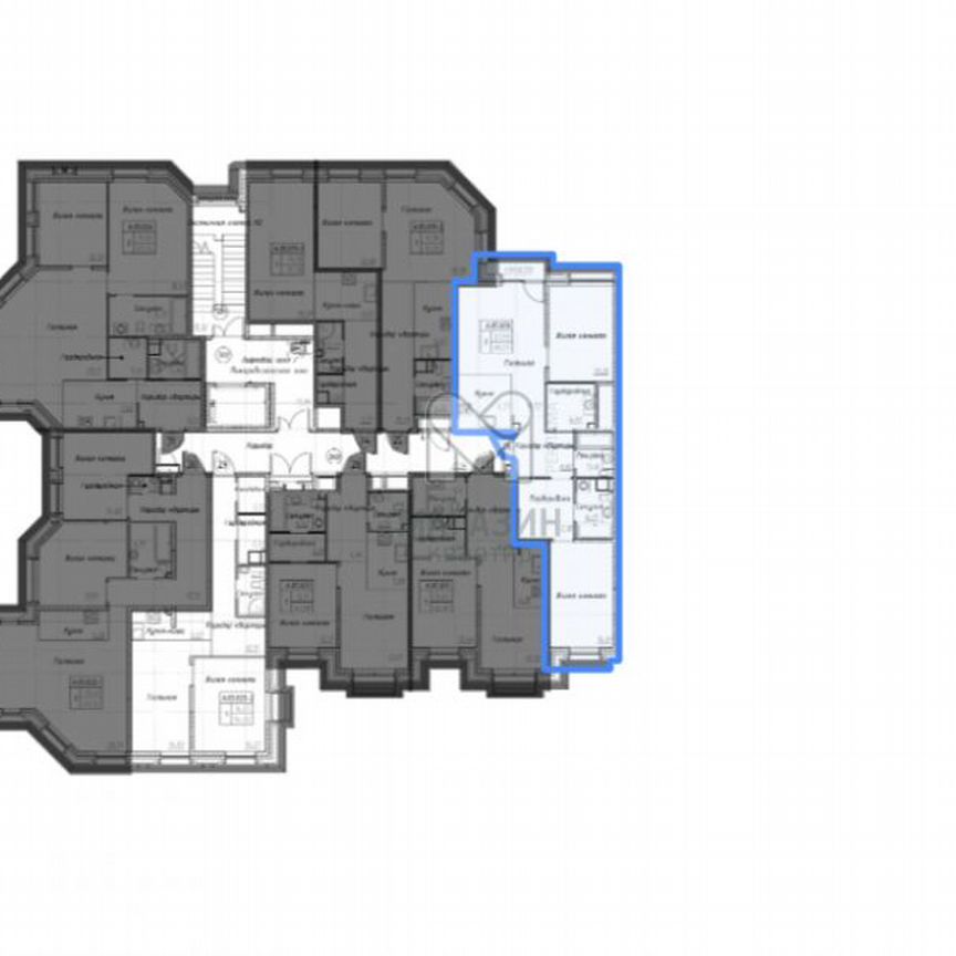 2-к. квартира, 80,1 м², 6/9 эт.