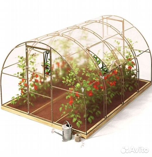 Каркас теплицы Двойная дуга Арочная+добор профиль 20*20, длина 3*4 м