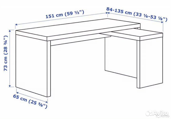 Письменный стол IKEA мальм