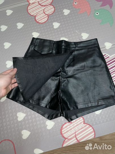 Шорты женские кожаные 46