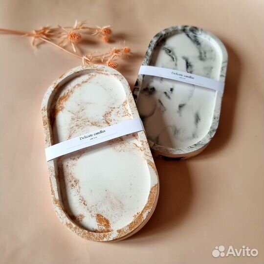 Поднос из гипса,ракушка 