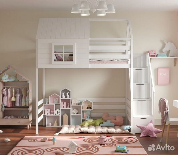 Детская кровать чердак и игровая зона
