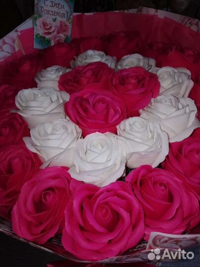 Букет цветов из мыльных роз